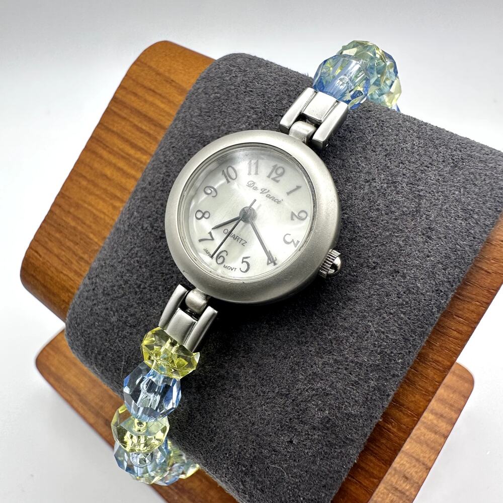 Da Vanci Silver-Tone Quartz Bracelet Watch, Round Analog